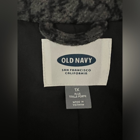 Old Navy - blue gray leopard animal print coat - Picture 9 of 11